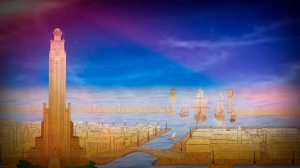 Artist depiction of Oldtown, with the legendary Hightower in sight.